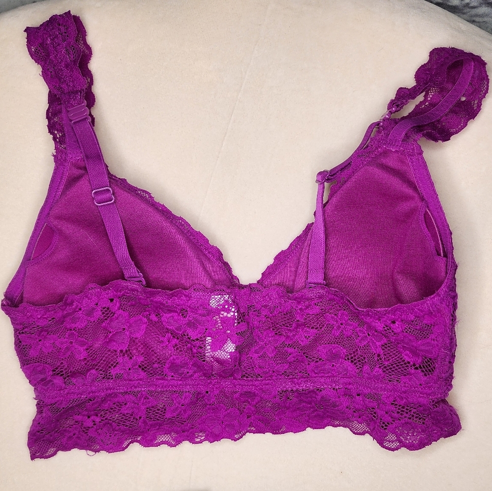 Set of 2 Lace Bralettes - Fuschia & Teal - M, S - Picture 3 of 6